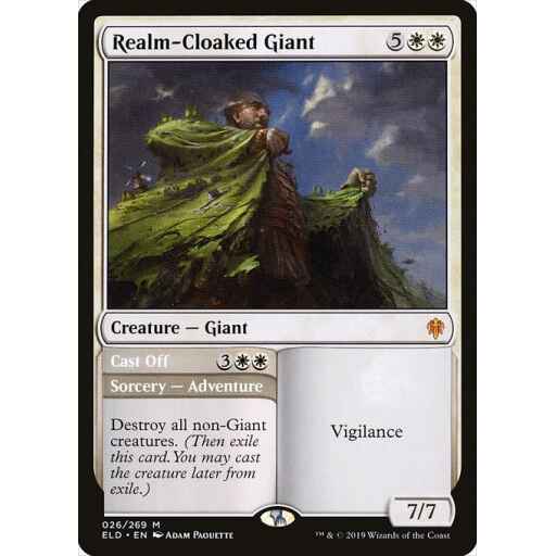 Throne of Eldraine - 26 - Realm-Cloaked Giant // Cast Off - Mythic - W - Non-foil
