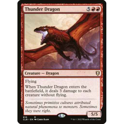 Commander Legends: Battle for Baldur's Gate - 810 - Thunder Dragon - Rare - R - Non-foil