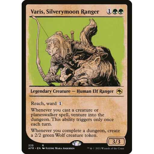 Adventures in the Forgotten Realms - 335 - Varis, Silverymoon Ranger - Rare - G - Non-foil