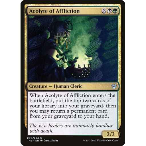 Theros Beyond Death - 206 - Acolyte of Affliction - Uncommon - BG - Non-foil