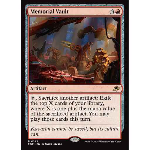 Edge of Eternities - 145 - Memorial Vault - Rare - R - Non-foil