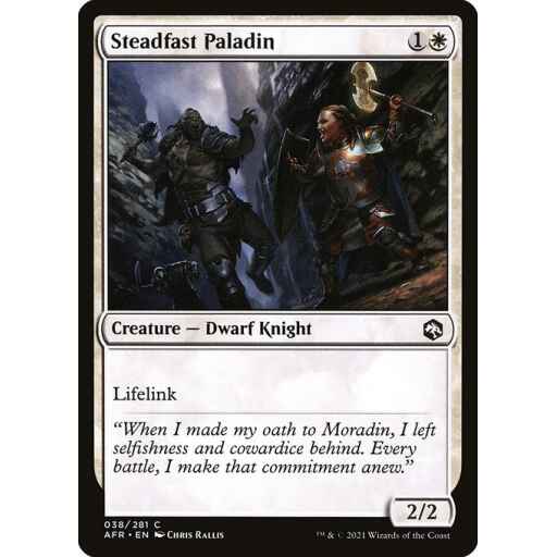 Adventures in the Forgotten Realms - 38 - Steadfast Paladin - Common - W - Non-foil