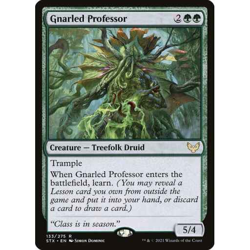 Strixhaven: School of Mages - 133 - Gnarled Professor - Rare - G - Non-foil