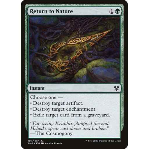 Theros Beyond Death - 197 - Return to Nature - Common - G - Non-foil