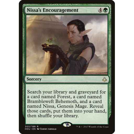 Hour of Devastation - 203 - Nissa's Encouragement - Rare - G - Non-foil