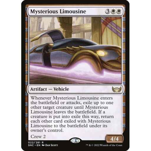 Streets of New Capenna - 22 - Mysterious Limousine - Rare - W - Non-foil