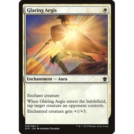 Dragons of Tarkir - 18 - Glaring Aegis - Common - W - Non-foil