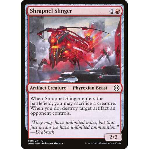 Phyrexia: All Will Be One - 148 - Shrapnel Slinger - Common - R - Foil