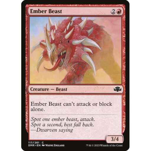 Dominaria Remastered - 117 - Ember Beast - Common - R - Non-foil