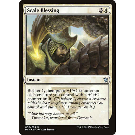 Dragons of Tarkir - 35 - Scale Blessing - Uncommon - W - Non-foil