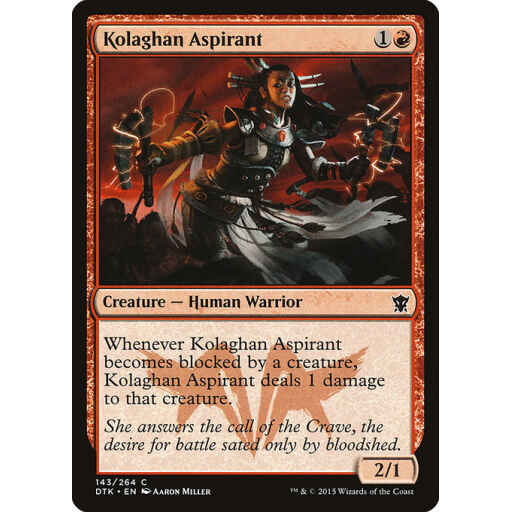 Dragons of Tarkir - 143 - Kolaghan Aspirant - Common - R - Non-foil