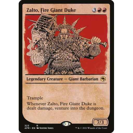 Adventures in the Forgotten Realms - 323 - Zalto, Fire Giant Duke - Rare - R - Non-foil