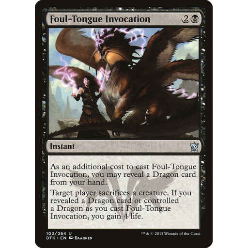 Dragons of Tarkir - 102 - Foul-Tongue Invocation - Uncommon - B - Non-foil