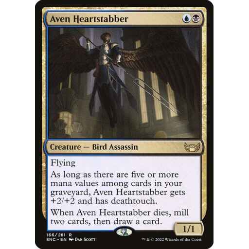 Streets of New Capenna - 166 - Aven Heartstabber - Rare - UB - Non-foil