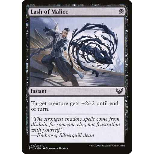 Strixhaven: School of Mages - 74 - Lash of Malice - Common - B - Non-foil