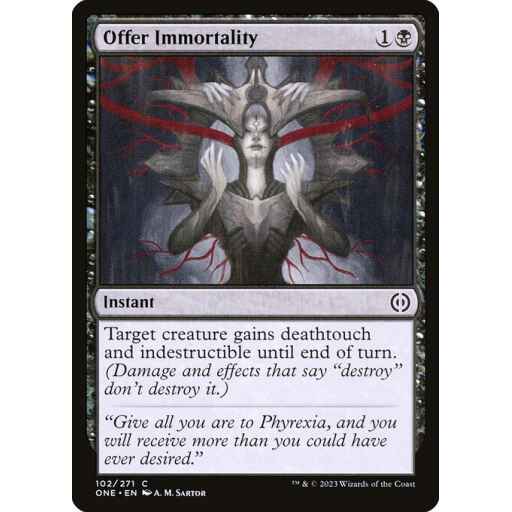 Phyrexia: All Will Be One - 102 - Offer Immortality - Common - B - Non-foil