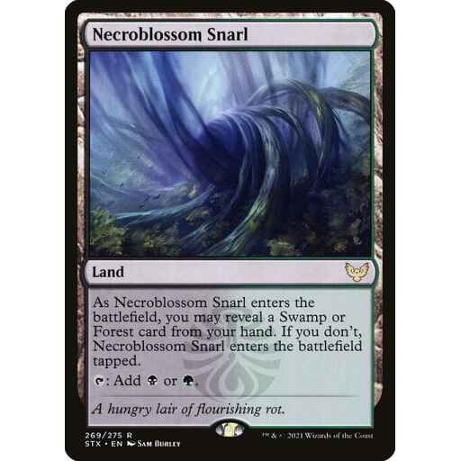 Strixhaven: School of Mages - 269 - Necroblossom Snarl - Rare - C - Non-foil