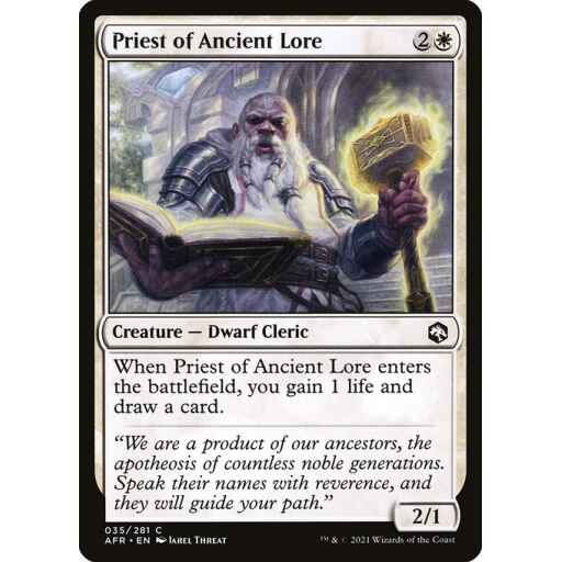 Adventures in the Forgotten Realms - 35 - Priest of Ancient Lore - Common - W - Non-foil