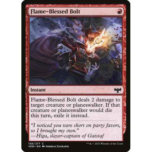 Innistrad: Crimson Vow - 158 - Flame-Blessed Bolt - Common - R - Non-foil