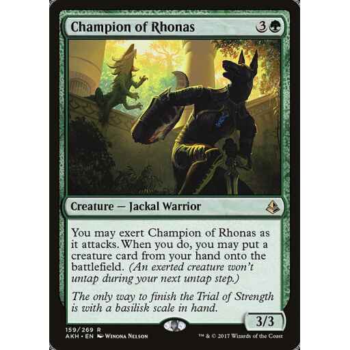 Amonkhet - 159 - Champion of Rhonas - Rare - G - Non-foil
