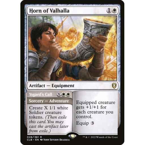 Commander Legends: Battle for Baldur's Gate - 26 - Horn of Valhalla // Ysgard's Call - Rare - W - Non-foil