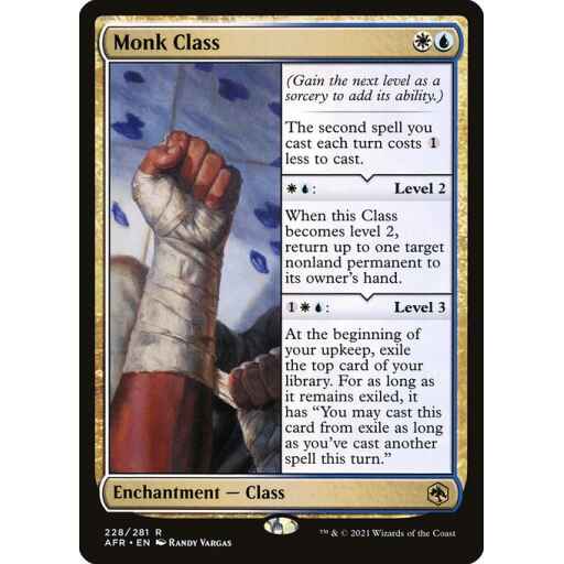 Adventures in the Forgotten Realms - 228 - Monk Class - Rare - WU - Non-foil