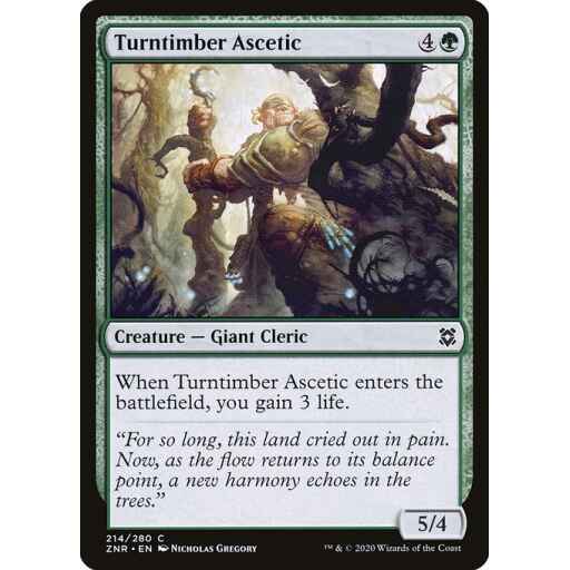 Zendikar Rising - 214 - Turntimber Ascetic - Common - G - Non-foil