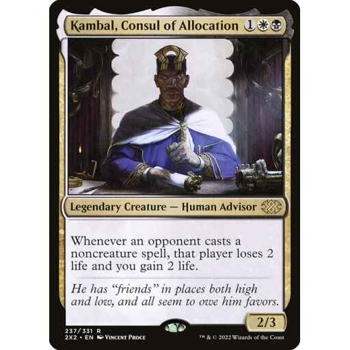Double Masters 2022 - 237 - Kambal, Consul of Allocation - Rare - WB - Non-foil