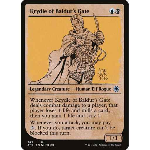 Adventures in the Forgotten Realms - 343 - Krydle of Baldur's Gate - Uncommon - UB - Non-foil