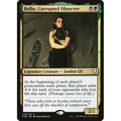 Commander Legends - 270 - Belbe, Corrupted Observer - Rare - BG - Non-foil
