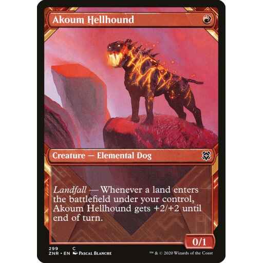 Zendikar Rising - 299 - Akoum Hellhound - Common - R - Non-foil
