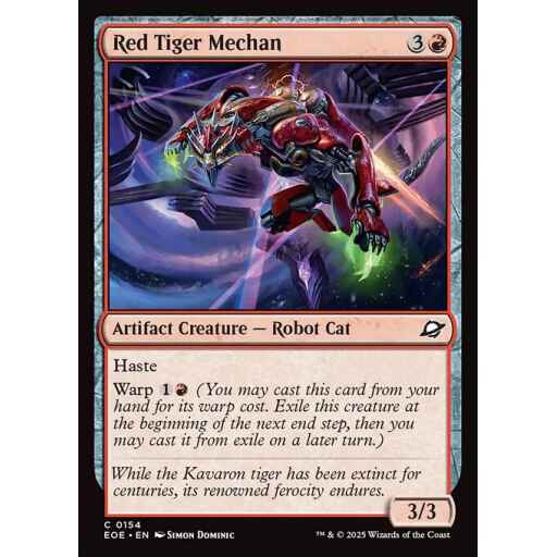 Edge of Eternities - 154 - Red Tiger Mechan - Common - R - Non-foil