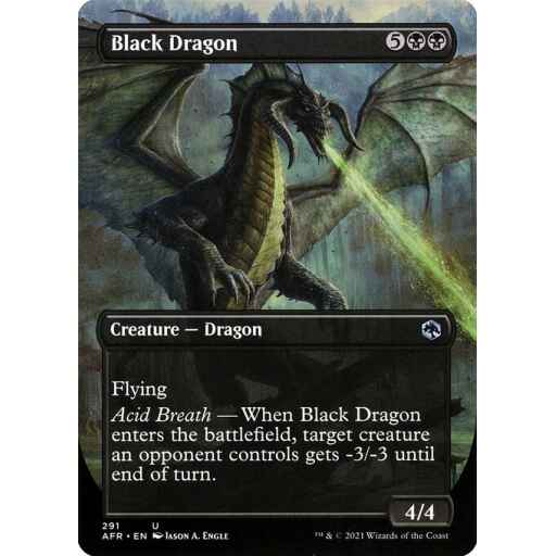 Adventures in the Forgotten Realms - 291 - Black Dragon - Uncommon - B - Non-foil
