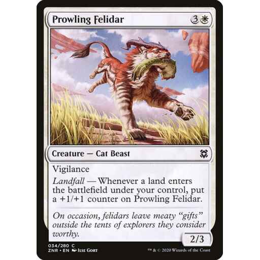 Zendikar Rising - 34 - Prowling Felidar - Common - W - Non-foil