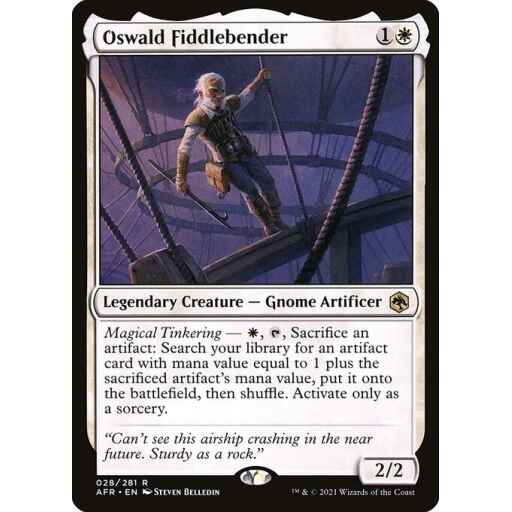 Adventures in the Forgotten Realms - 28 - Oswald Fiddlebender - Rare - W - Foil