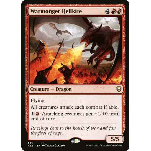Commander Legends: Battle for Baldur's Gate - 814 - Warmonger Hellkite - Rare - R - Non-foil
