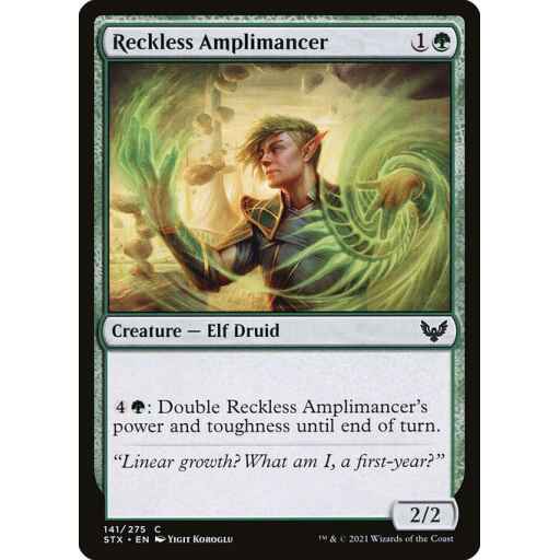 Strixhaven: School of Mages - 141 - Reckless Amplimancer - Common - G - Non-foil