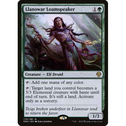 Dominaria United - 170 - Llanowar Loamspeaker - Rare - G - Non-foil