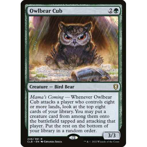 Commander Legends: Battle for Baldur's Gate - 246 - Owlbear Cub - Rare - G - Non-foil
