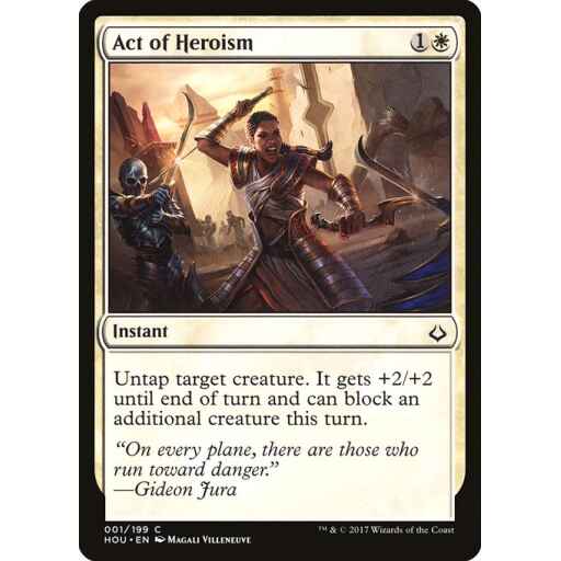 Hour of Devastation - 1 - Act of Heroism - Common - W - Non-foil