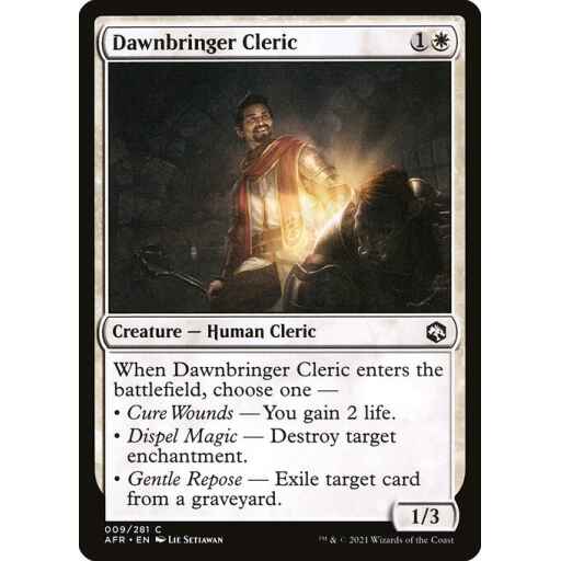 Adventures in the Forgotten Realms - 9 - Dawnbringer Cleric - Common - W - Non-foil