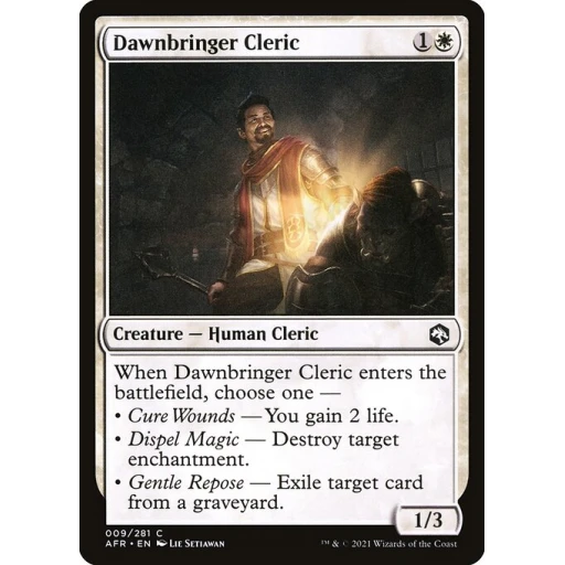 Adventures in the Forgotten Realms - 9 - Dawnbringer Cleric - Common - W - Non-foil