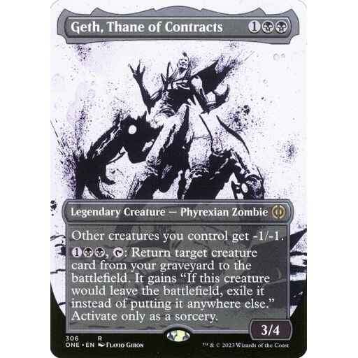 Phyrexia: All Will Be One - 306 - Geth, Thane of Contracts - Rare - B - Non-foil