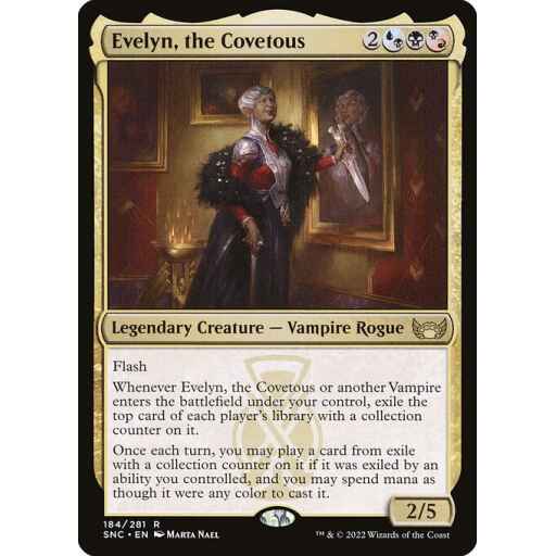 Streets of New Capenna - 184 - Evelyn, the Covetous - Rare - Multi - Non-foil