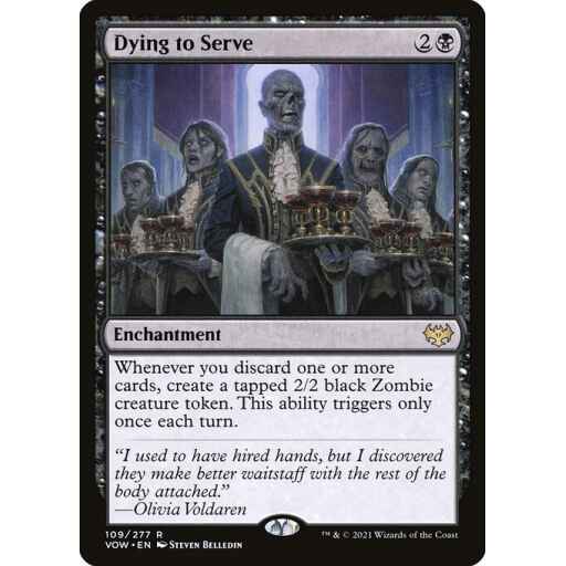 Innistrad: Crimson Vow - 109 - Dying to Serve - Rare - B - Non-foil