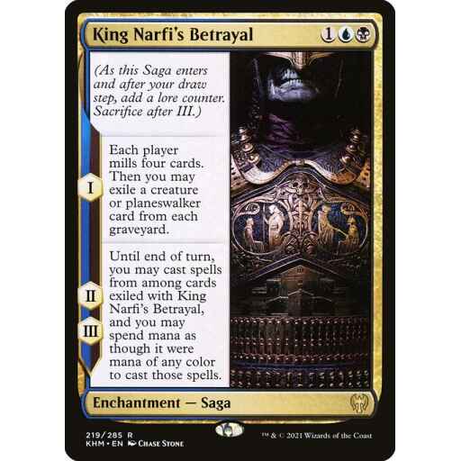 Kaldheim - 219 - King Narfi's Betrayal - Rare - UB - Non-foil