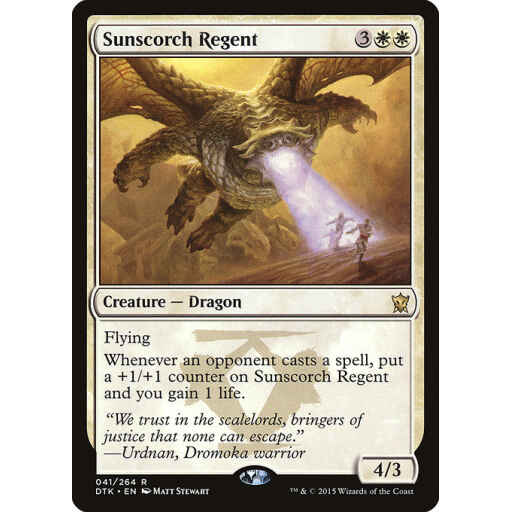Dragons of Tarkir - 41 - Sunscorch Regent - Rare - W - Non-foil