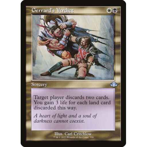 Dominaria Remastered - 358 - Gerrard's Verdict - Uncommon - WB - Non-foil