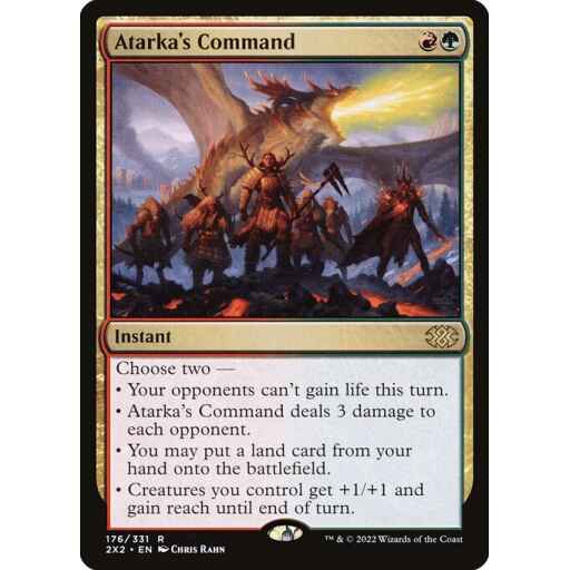 Double Masters 2022 - 176 - Atarka's Command - Rare - RG - Non-foil