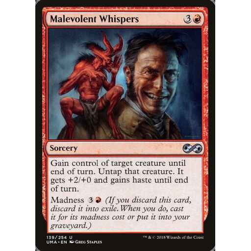 Ultimate Masters - 139 - Malevolent Whispers - Uncommon - R - Non-foil